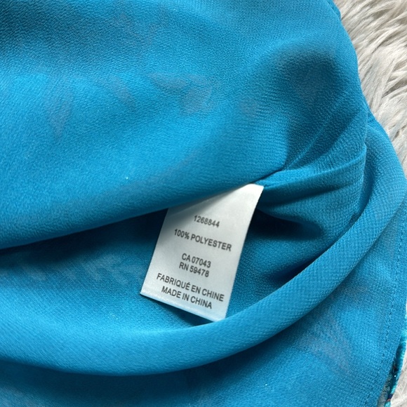 NWT joie katya blue floral flutter sleeve top size xs - Picture 5 of 6